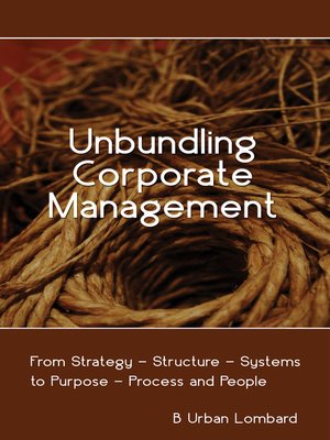 cover image of Unbundling Corporate Management